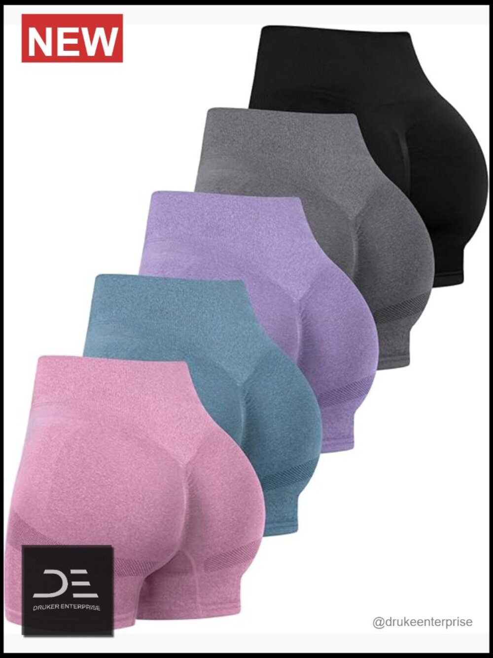 Seamless Scrunch Butt Lifting High Waisted Biker Shorts
